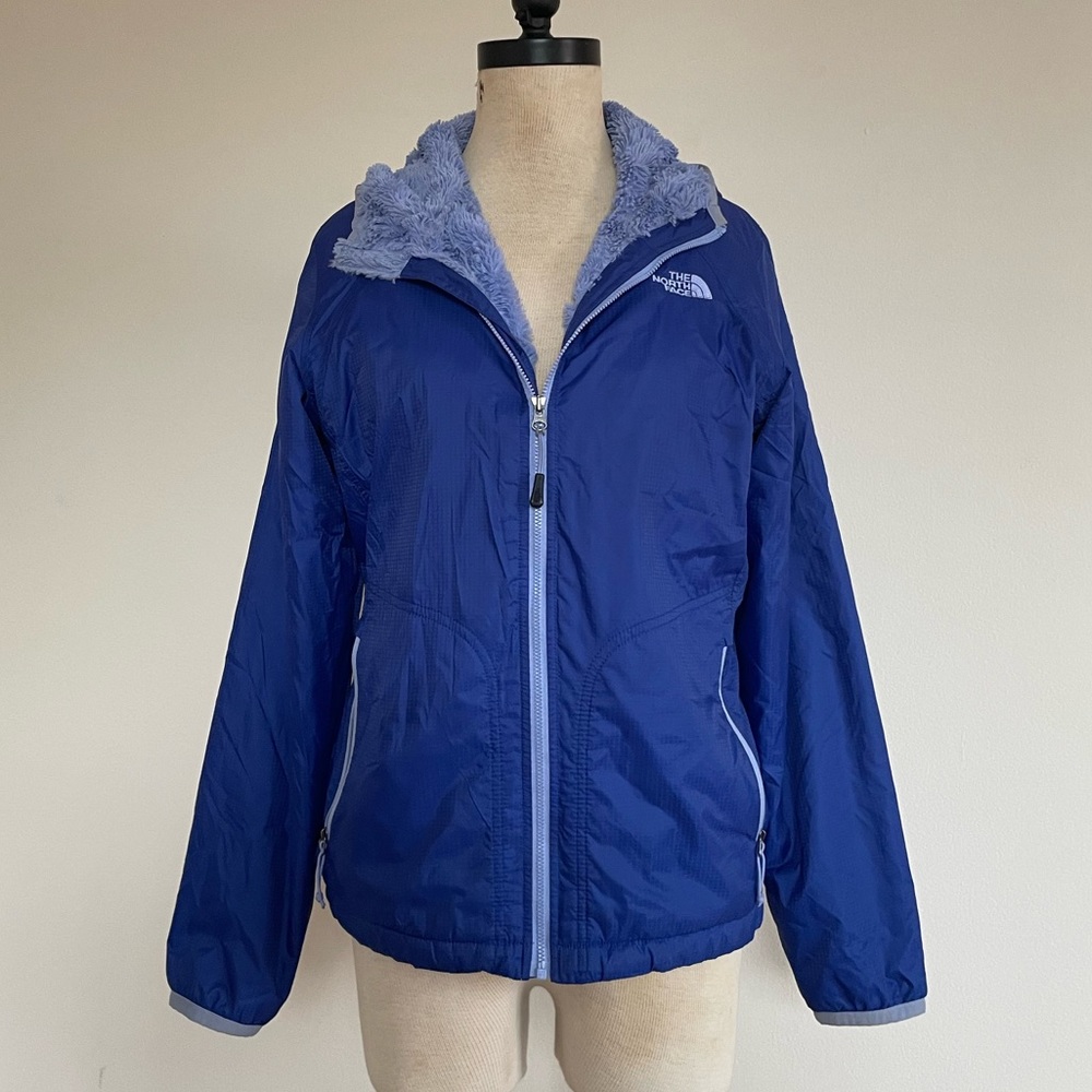 THE NORTH FACE | full fleece lined blue jacket